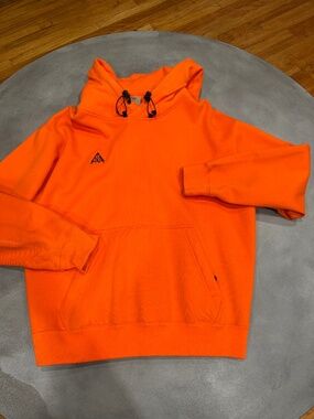 Nike ACG Hoodie Neon Orange Pullover Sweatshirt Outdoor Streetwear